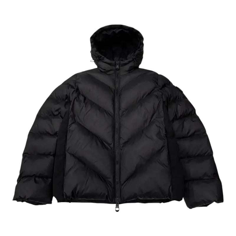 Refrigiwear Giubbino tinta unita con Cappuccio Nero per Bambino