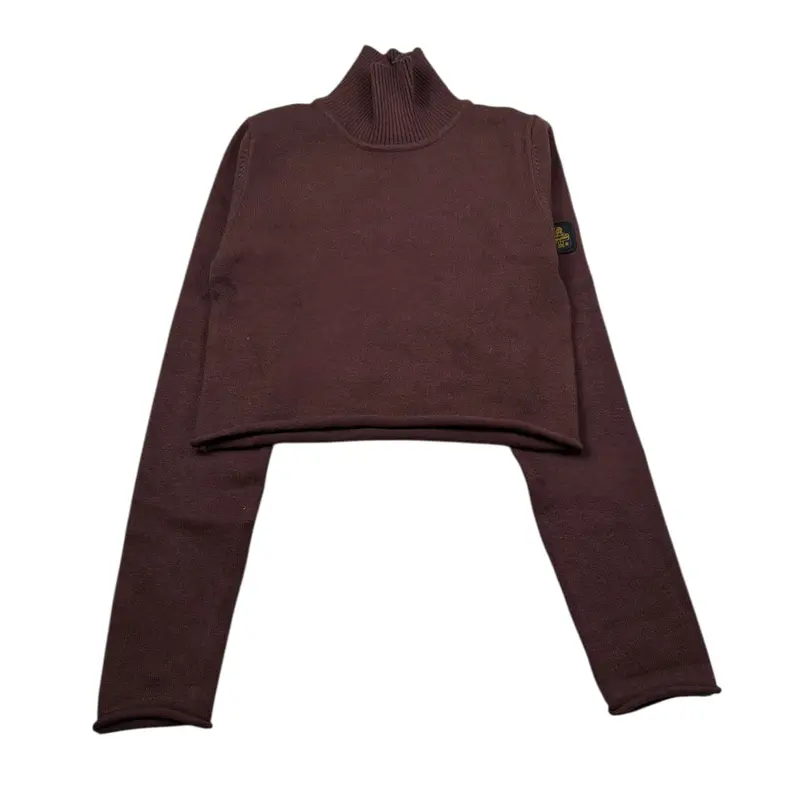 Refrigiwear Maglia Collo Alto tinta unita Marrone per Bambina