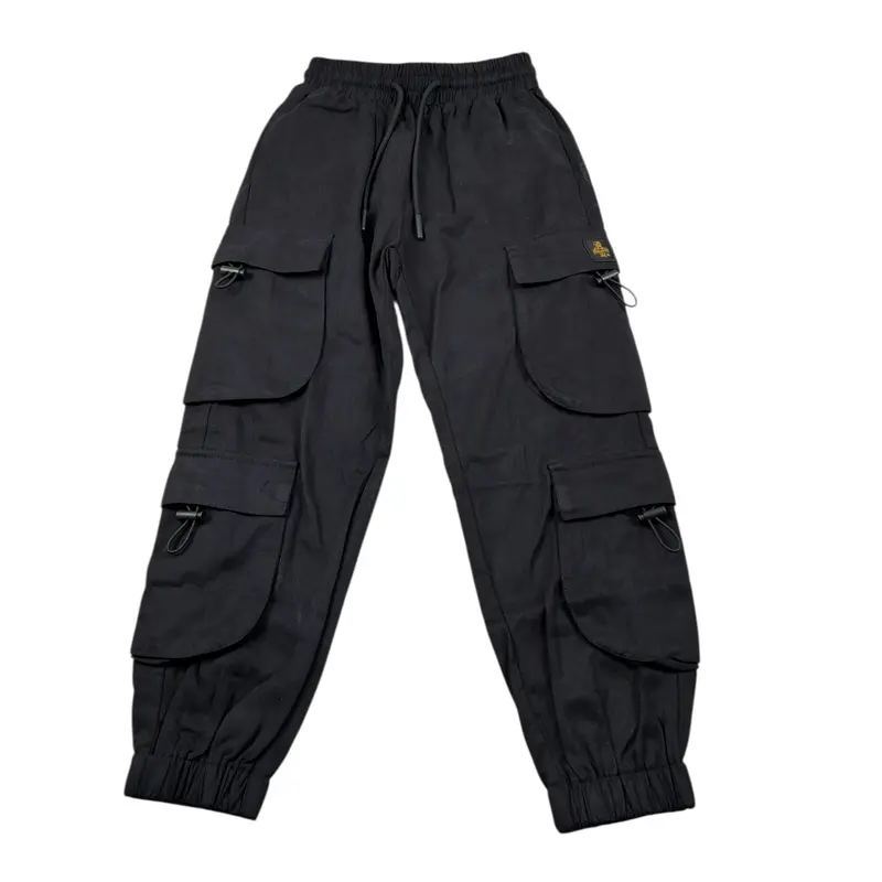 Refrigiwear Pantalone tinta unita con Elastico In Vita Nero per Bambina