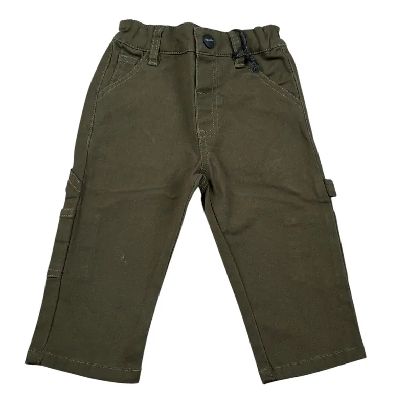 Refrigiwear Pantalone tinta unita con Girovita Regolabile Verde per Neonato
