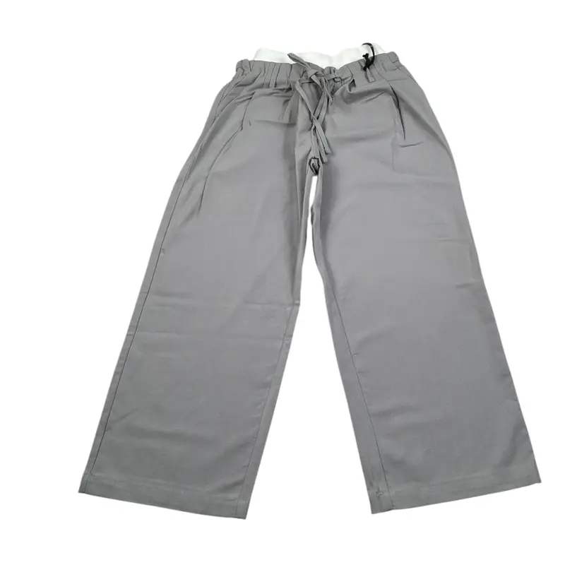 Refrigiwear Pantalone tinta unita Modello Palazzo Grigio per Bambina
