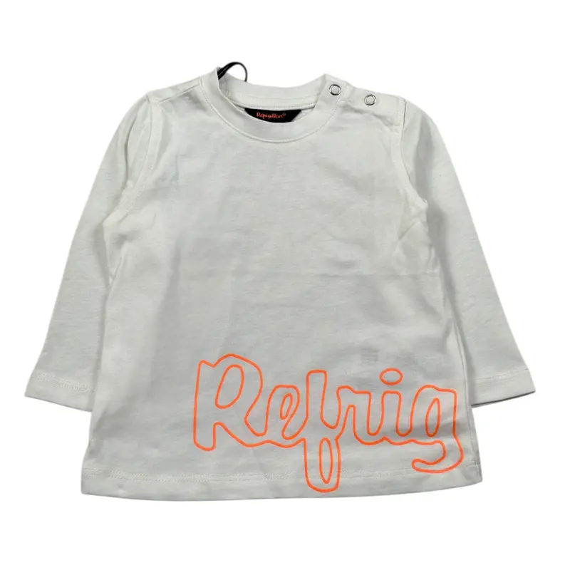 Refrigiwear Shirt Girocollo tinta unita con Logo Bianco per Neonato