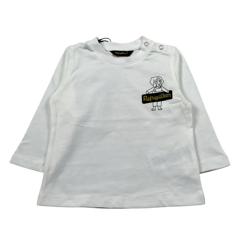 Refrigiwear Shirt Girocollo tinta unita con Logo Bianco per Neonato