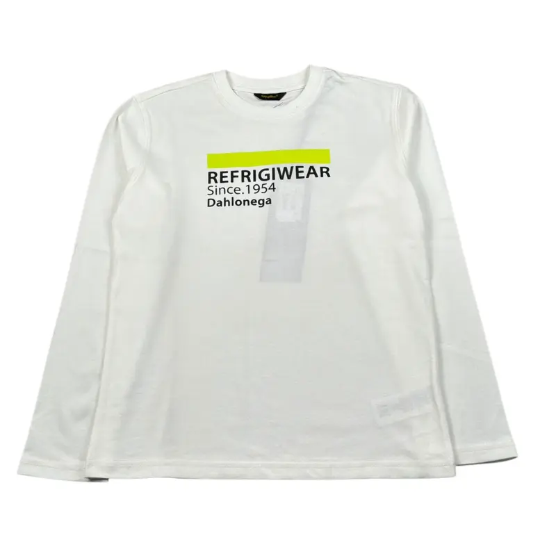Refrigiwear Shirt Girocollo tinta unita con Stampa Bianco per Bambino