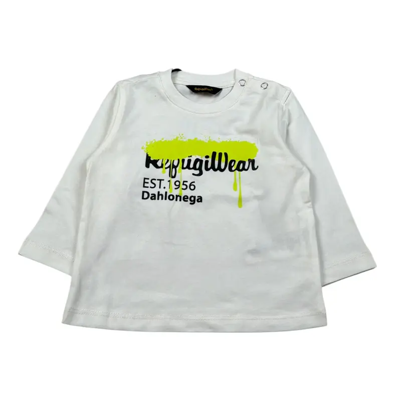 Refrigiwear Shirt Girocollo tinta unita con Stampa Bianco per Neonato