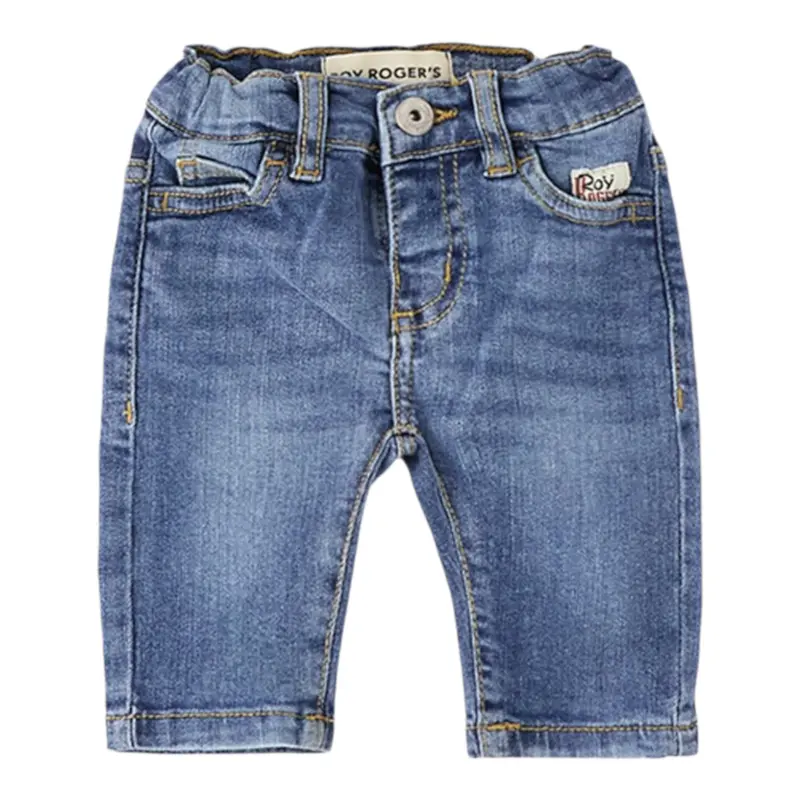 Roy Roger'S Jeans tinta unita con Girovita Regolabile Azzurro per Neonato