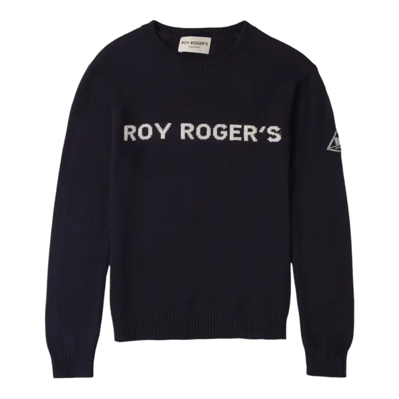 Roy Roger'S Maglia tinta unita Girocollo Blu per Bambino