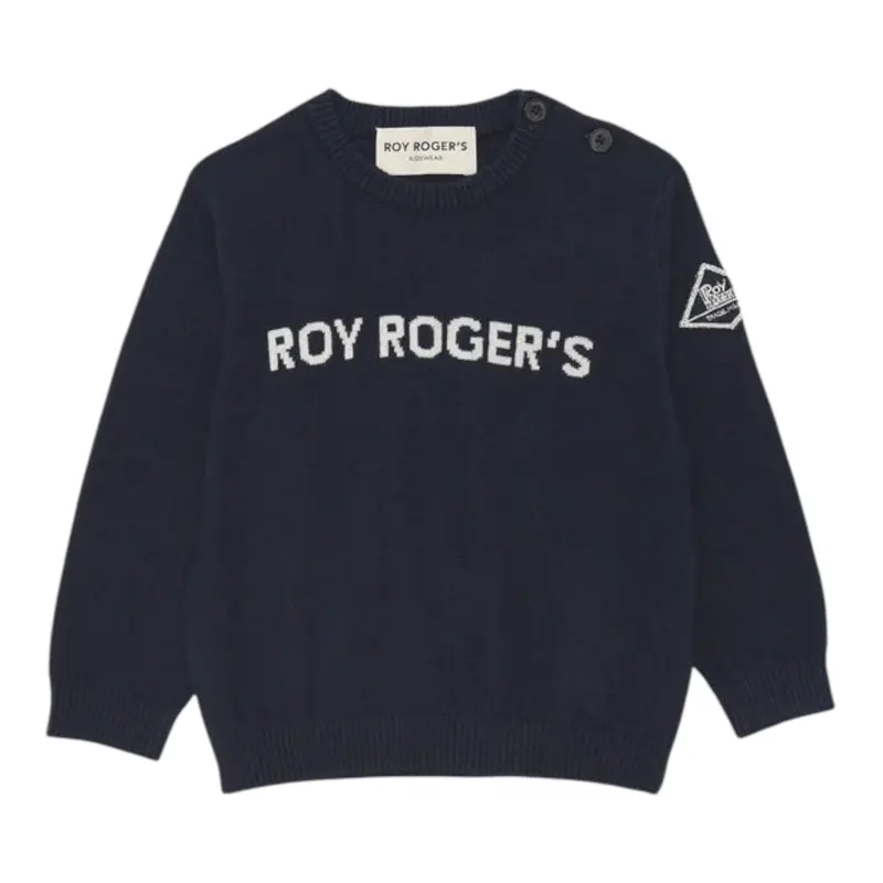 Roy Roger'S Maglia tinta unita Girocollo Blu per Neonato