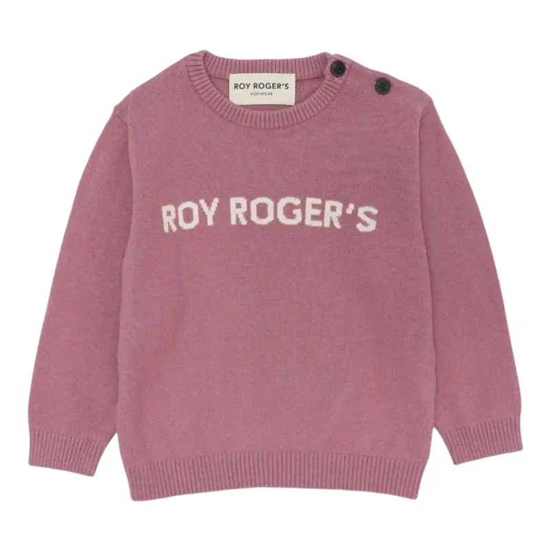 Roy Roger'S Maglia tinta unita Girocollo Rosa per Neonato