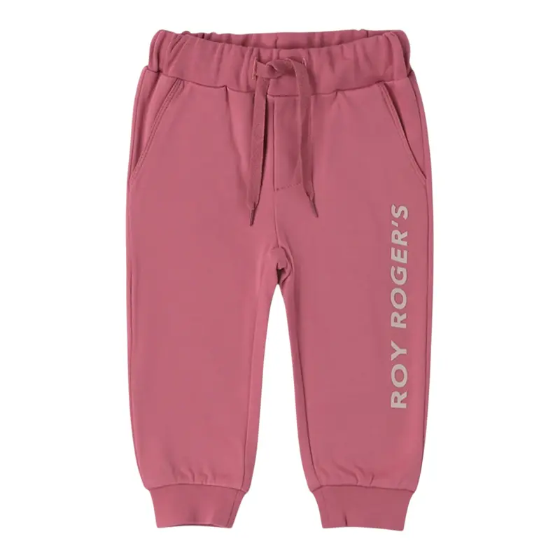 Roy Roger'S Pantalone Modello Tuta tinta unita con Stampa Rosa per Neonata