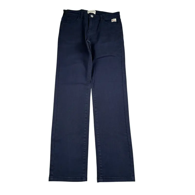 Roy Roger'S Pantalone tinta unita con Girovita Regolabile Blu per Bambino