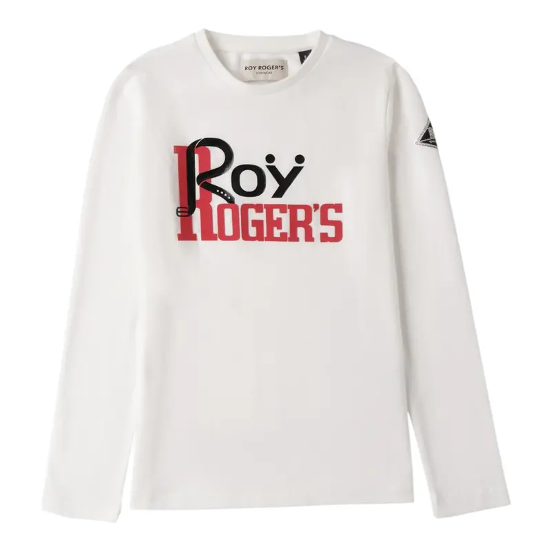 Roy Roger'S Shirt tinta unita con Stampa Bianco per Bambino