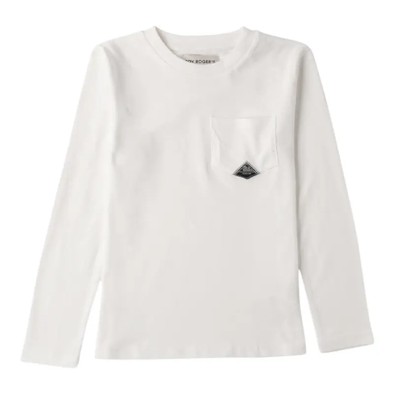 Roy Roger'S Shirt tinta unita con Stampa Bianco per Bambino
