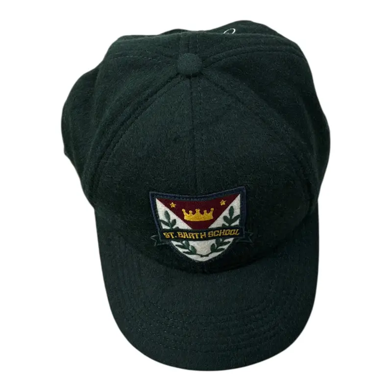 Saint Barth Cappello Modello Berretto tinta unita con Stampa Verde per Bambino