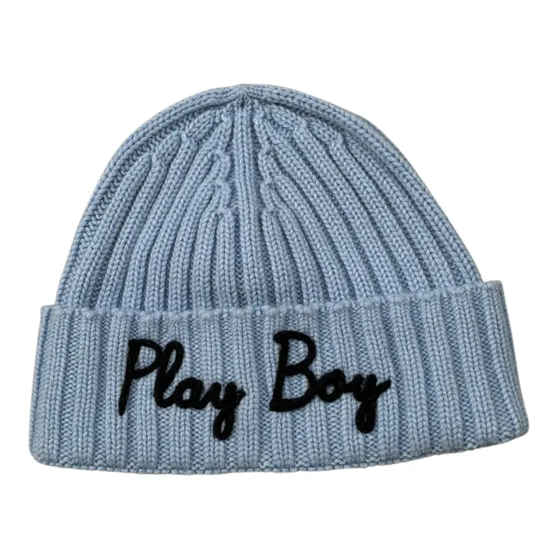 Saint Barth Cappello tinta unita con Stampa Azzurro per Bambina