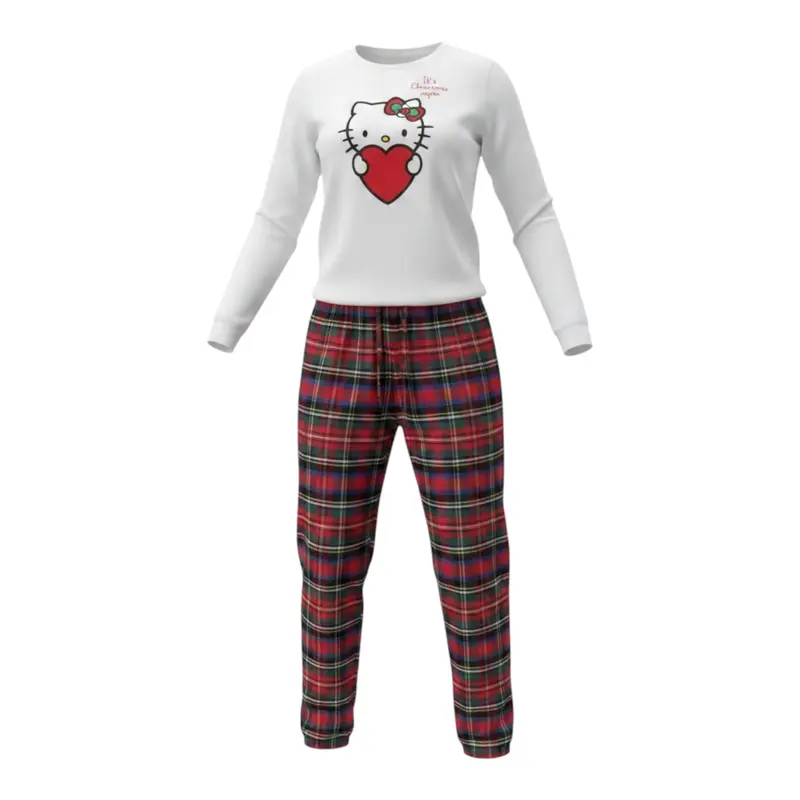 Saint Barth Completo 2Pz Pigiama Shirt-Pantalone Bianco per Bambina