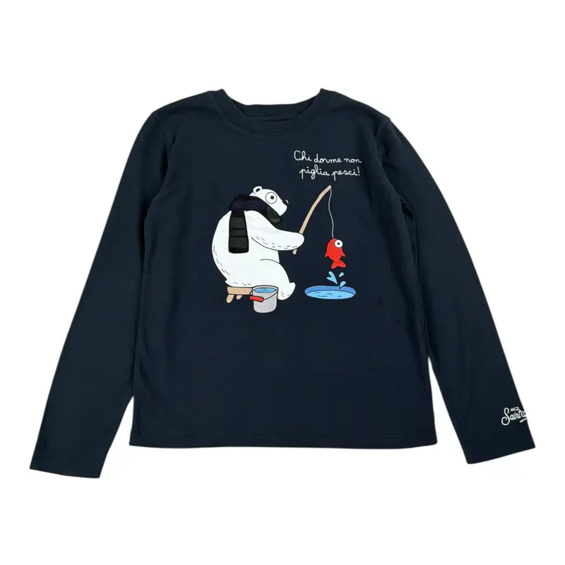 Saint Barth Completo 2Pz Pigiama Shirt-Pantalone Verde per Bambino