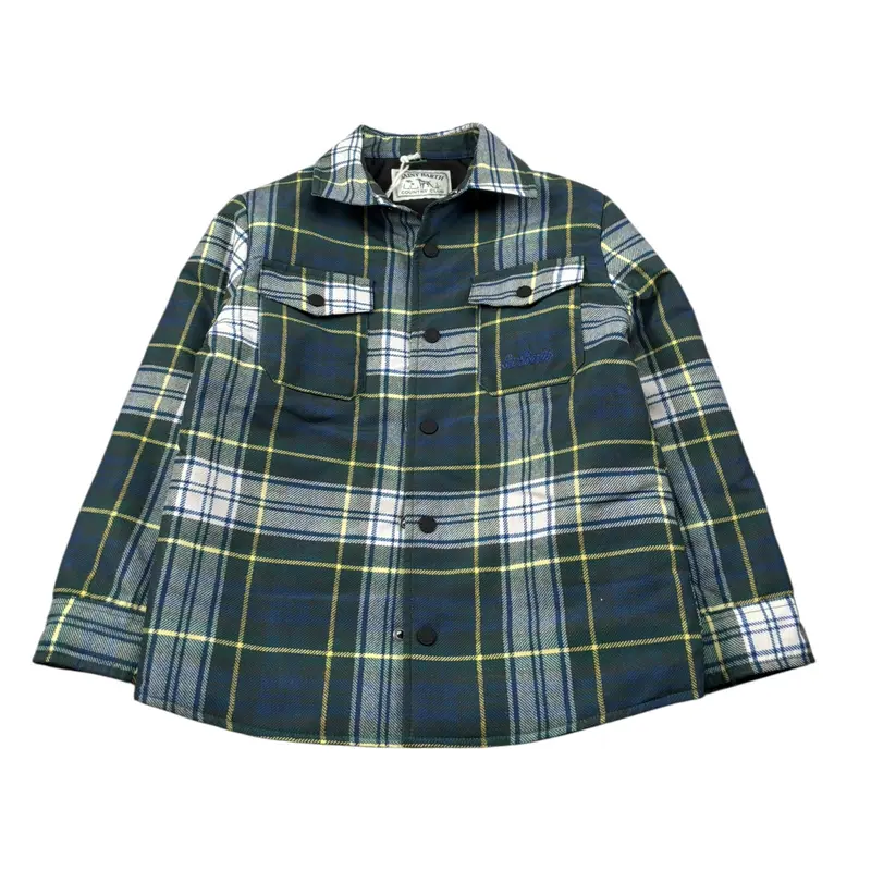 Saint Barth Giubbino Stampa Fantasia Modello Camicia Verde per Bambino