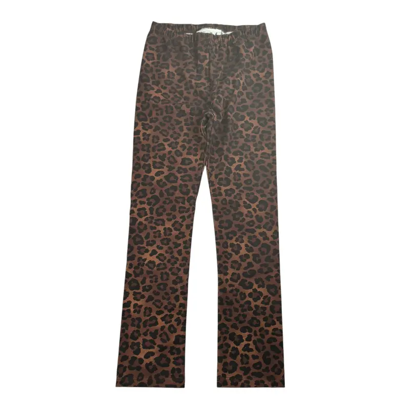Saint Barth Leggins tinta unita con Fantasia Maculata Marrone per Bambina