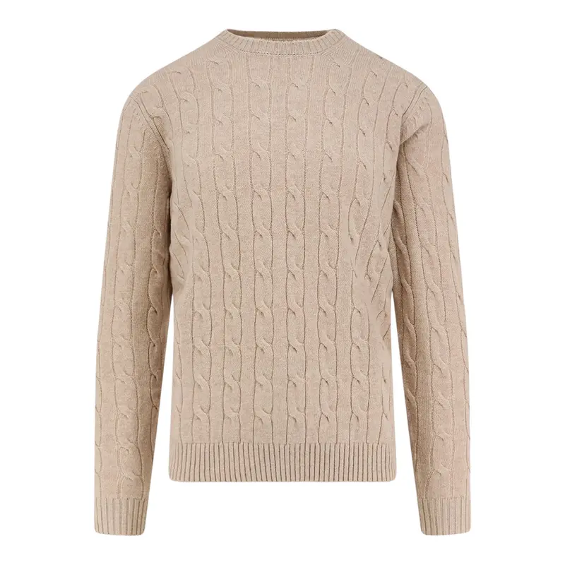 Saint Barth Maglia Girocollo tinta unita Beige per Bambino