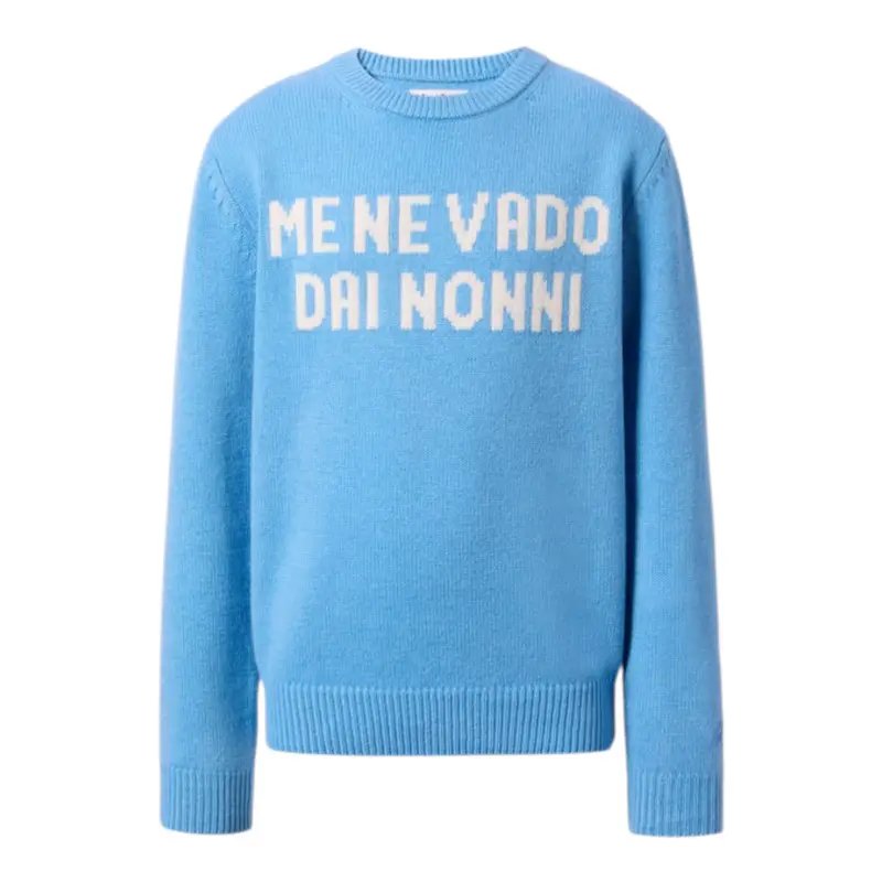 Saint Barth Maglia tinta unita con Stampa Azzurro per Bambino