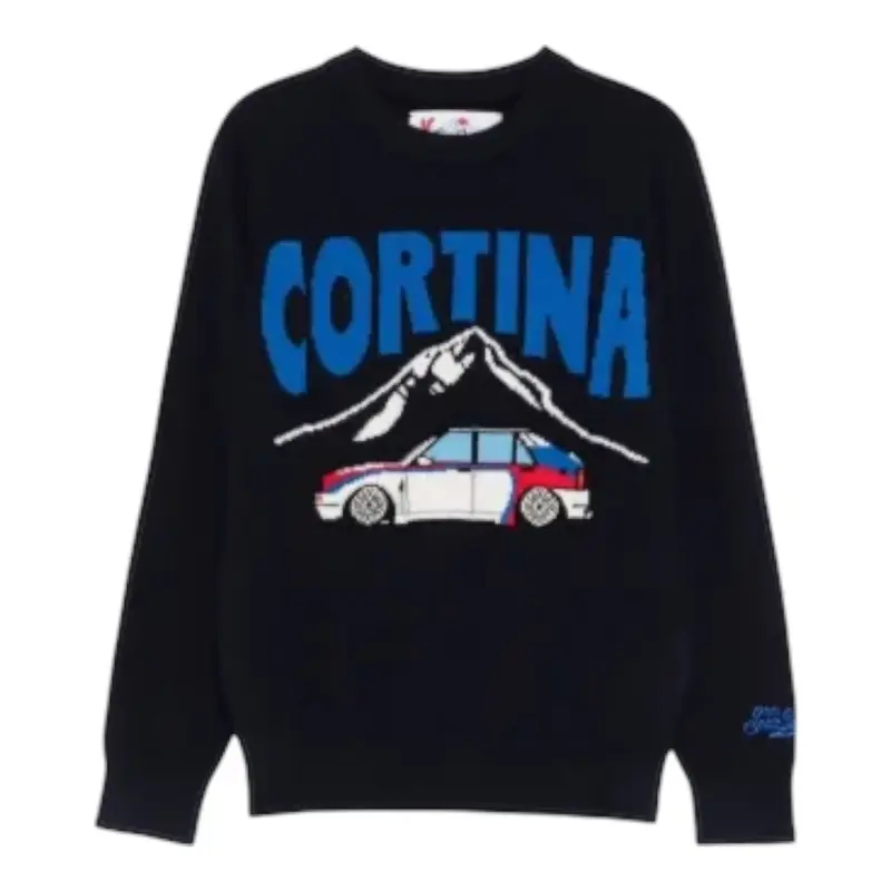 Saint Barth Maglia tinta unita con Stampa Blu per Neonato