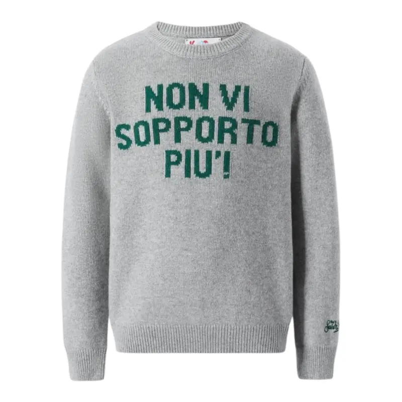 Saint Barth Maglia tinta unita con Stampa Grigio per Bambino