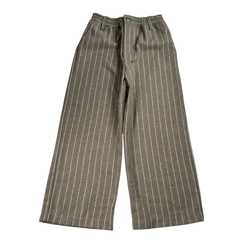 Saint Barth Pantalone Modello A Palazzo tinta unita con Fantasia A Righe Beige per Bambina