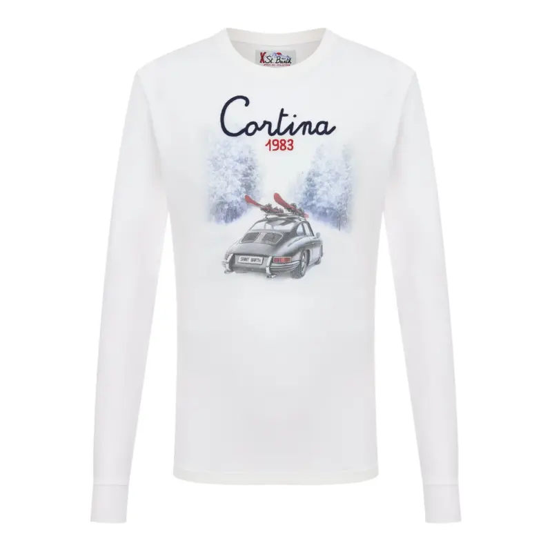 Saint Barth Shirt Girocollo tinta unita Bianco per Bambino