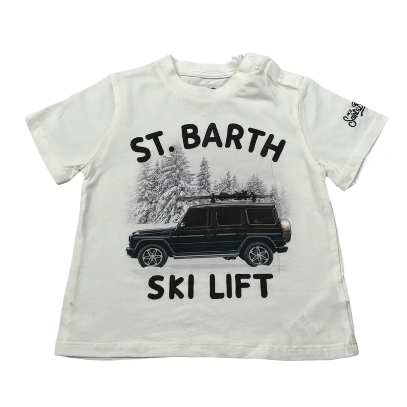Saint Barth Shirt Girocollo tinta unita Bianco per Neonato