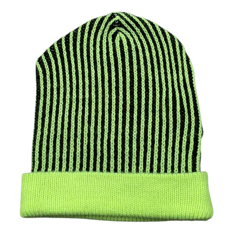 Sarabanda Cappello tinta unita con Fantasia A Righe Verde per Bambino