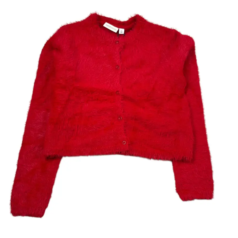 Sarabanda Cardigan tinta unita Rosso per Bambina