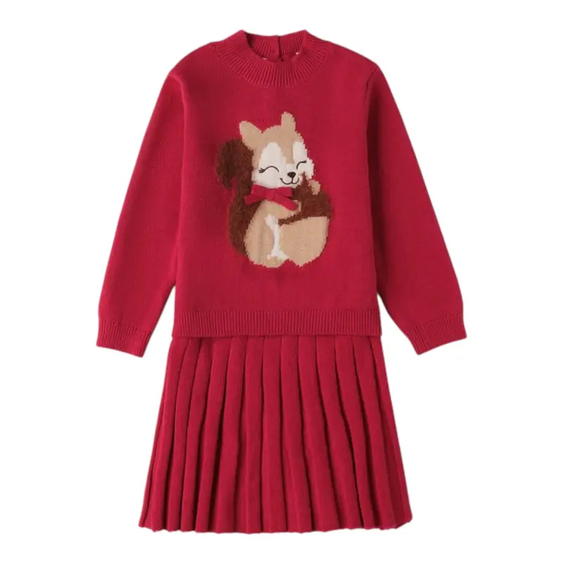 Sarabanda Completo 2Pz Maglia-Gonna Fuxia per Neonata