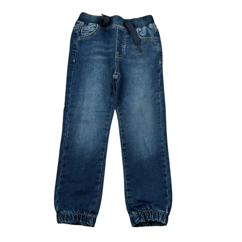Sarabanda Jeans tinta unita con Elastico In Vita Blu per Bambino