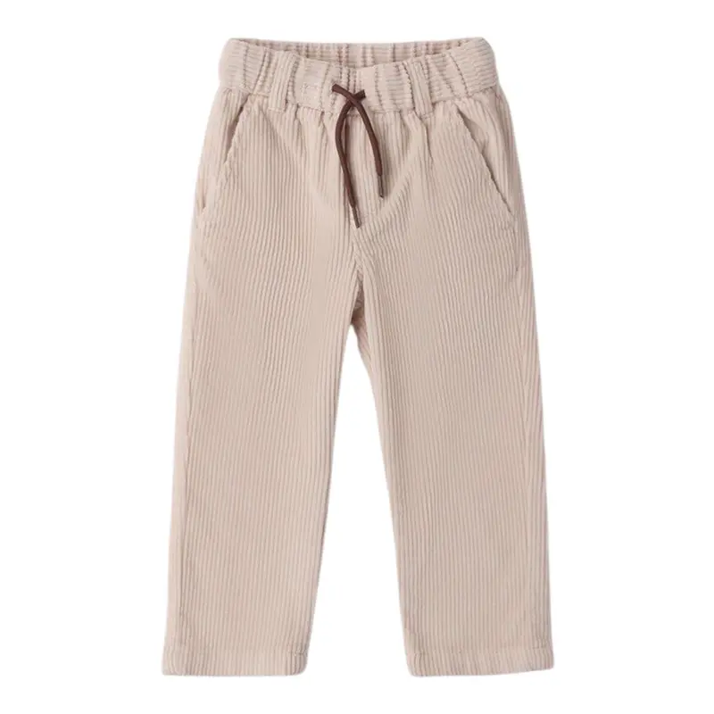 Sarabanda Pantalone tinta unita con Elastico In Vita Beige per Bambino