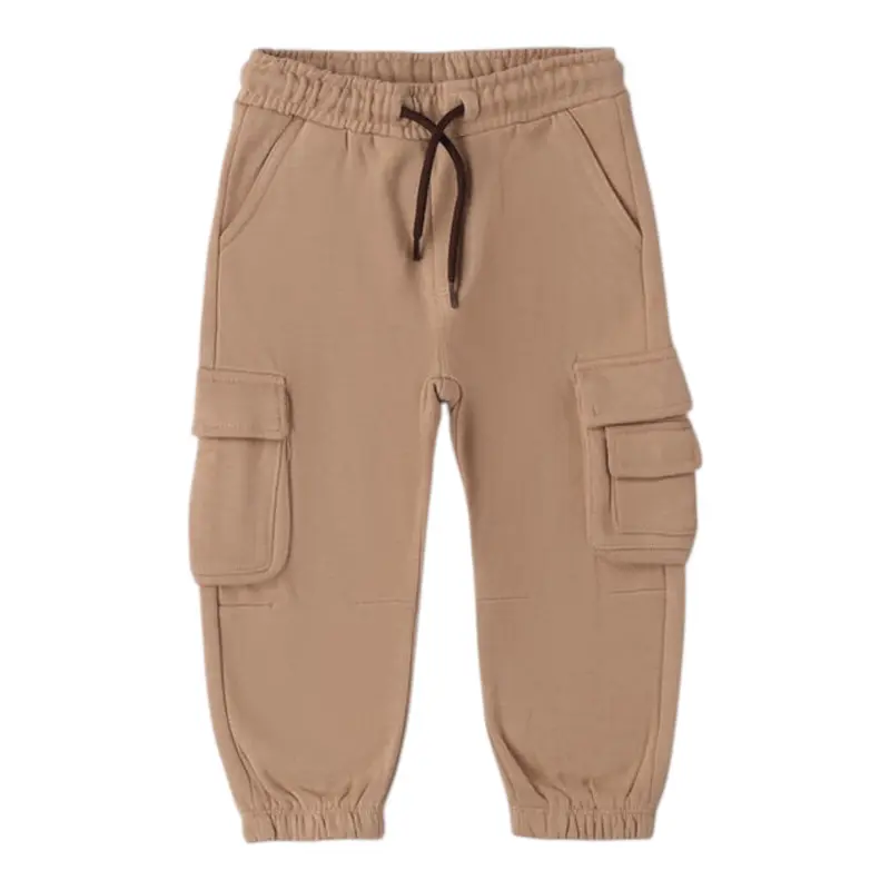 Sarabanda Pantalone tinta unita con Elastico In Vita Beige per Bambino
