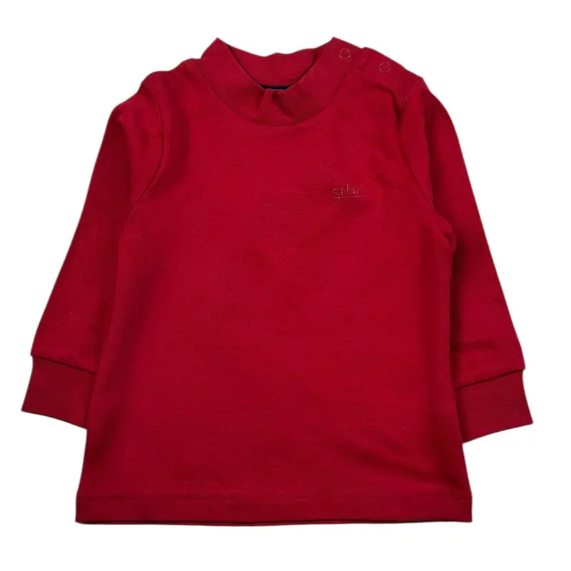 Sarabanda Shirt tinta unita con Stampa Rosso per Neonato