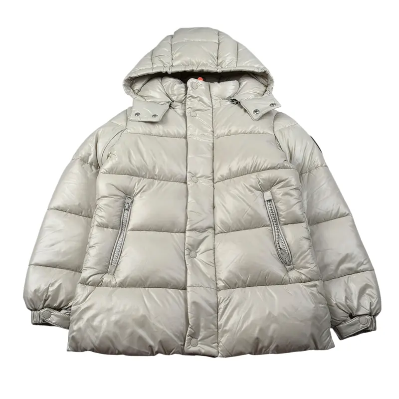 Save The Duck Giubbino tinta unita con Cappuccio Beige per Bambina