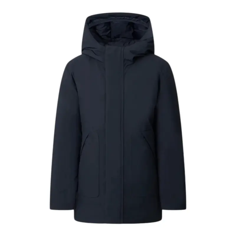 Save The Duck Giubbino tinta unita con Cappuccio E Zip Blu per Bambino