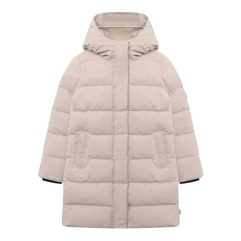 Save The Duck Giubbino tinta unita con Zip E Cappuccio Beige per Bambino