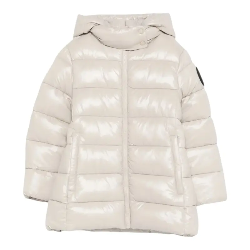 Save The Duck Giubbino tinta unita con Zip E Cappuccio Beige per Neonata