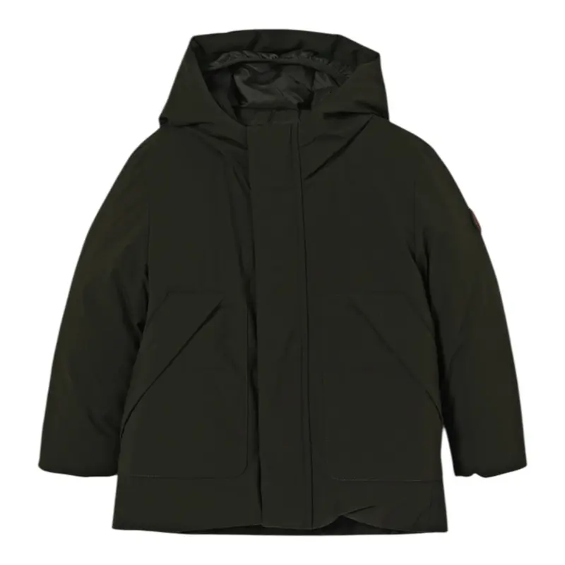 Save The Duck Giubbino tinta unita con Zip E Cappuccio Modello Parka Verde per Neonato