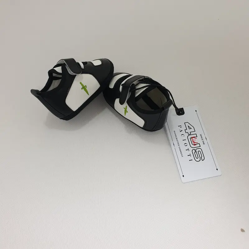 Scarpine culla nere con logo lime