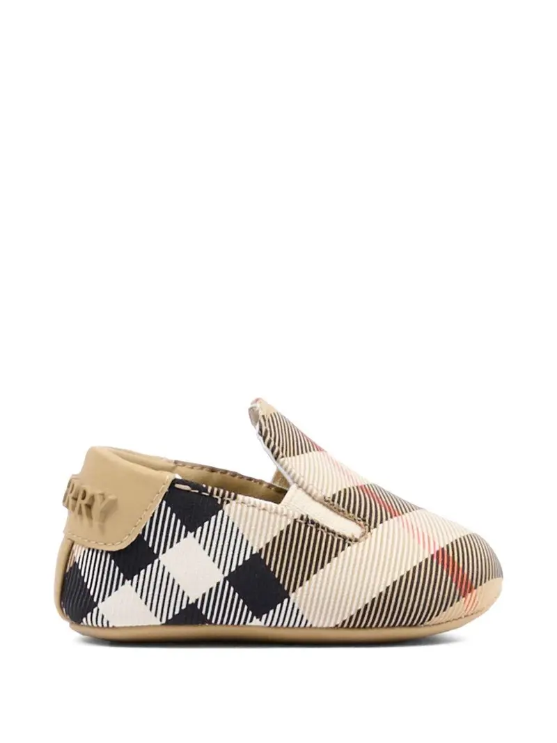 Scarpine per neonato Burberry Kids in check