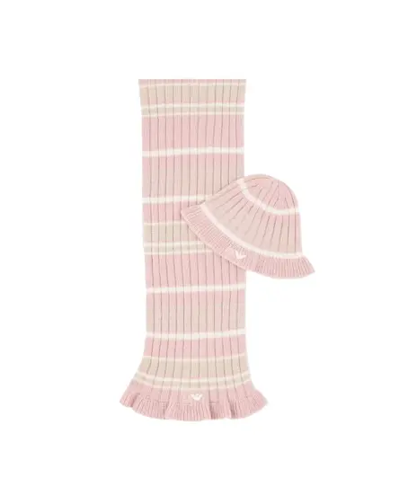 Set cappello e sciarpa a righe