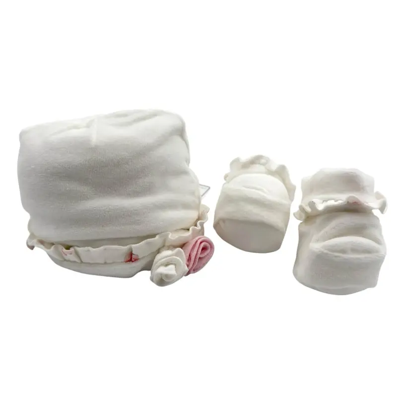 Set Cappello + Scarpe in ciniglia Pastello 0/3 Mesi