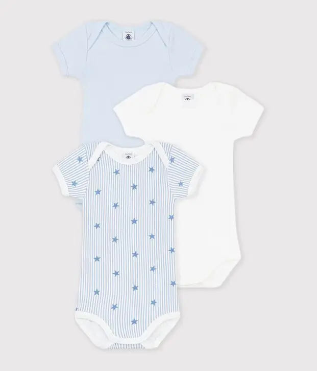 Set di body a maniche corte in cotone con stampa di stelle neonato Petit Bateau