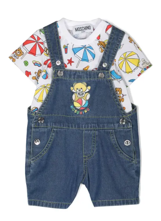 Set Salopette e t-shirt neonato