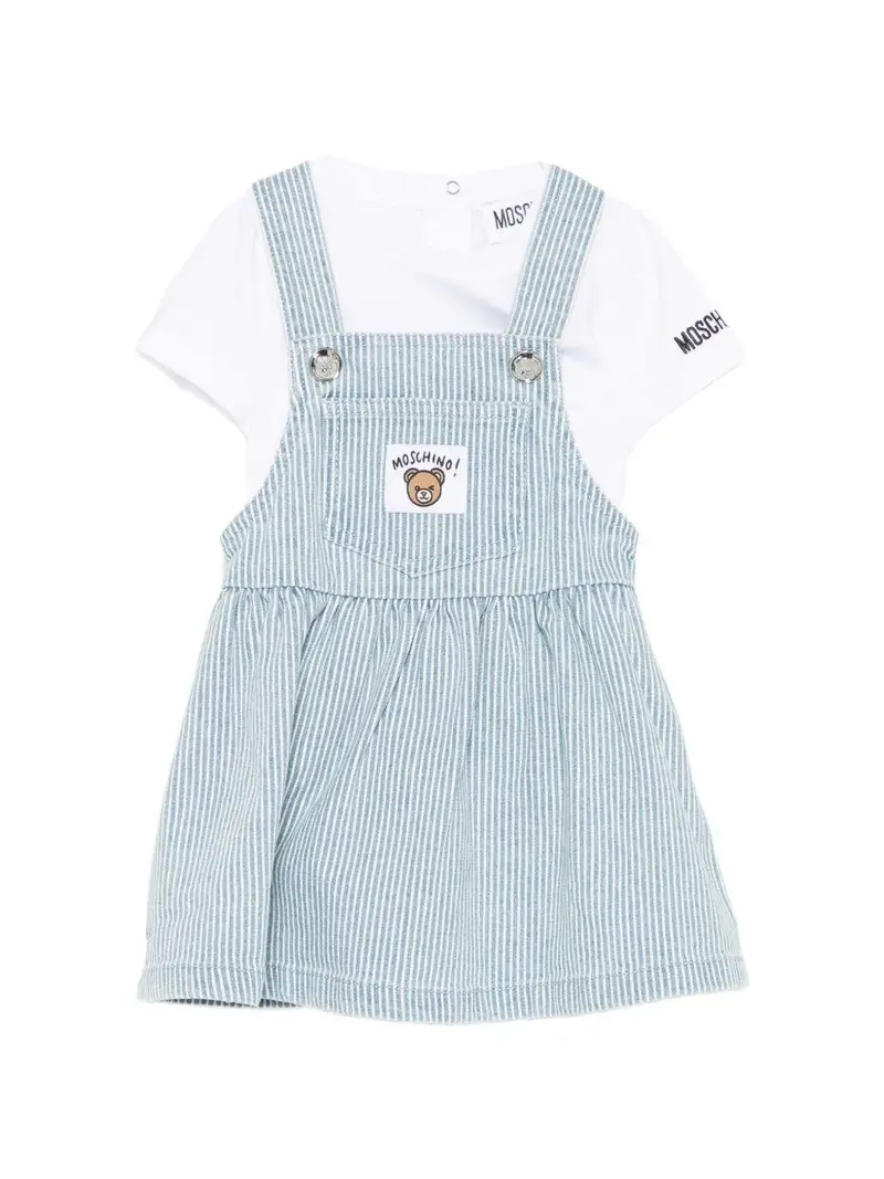 Set salopette per neonata Moschino Kids con t-shirt