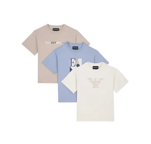 Set T-shirt di cotone con logo